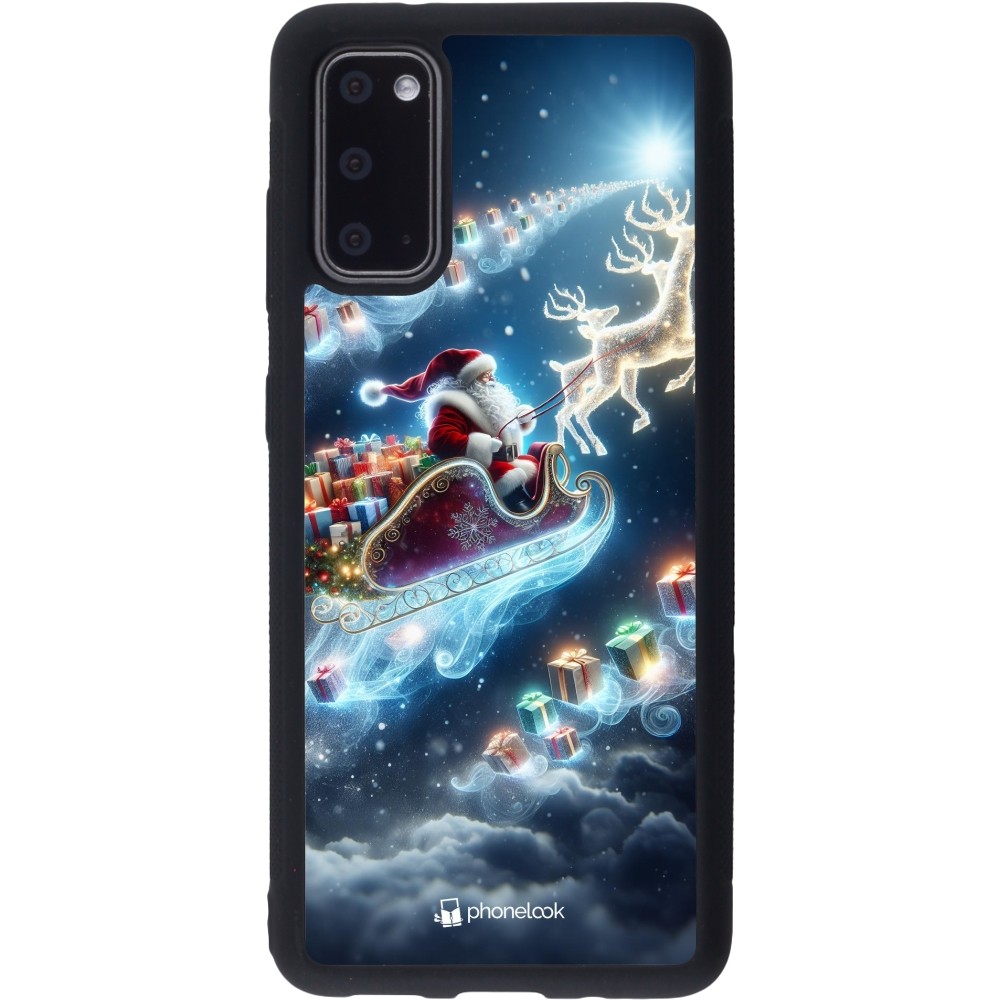 Samsung Galaxy S20 Case Hülle - Silikon schwarz Weihnachten 2023 Verzauberter Weihnachtsmann