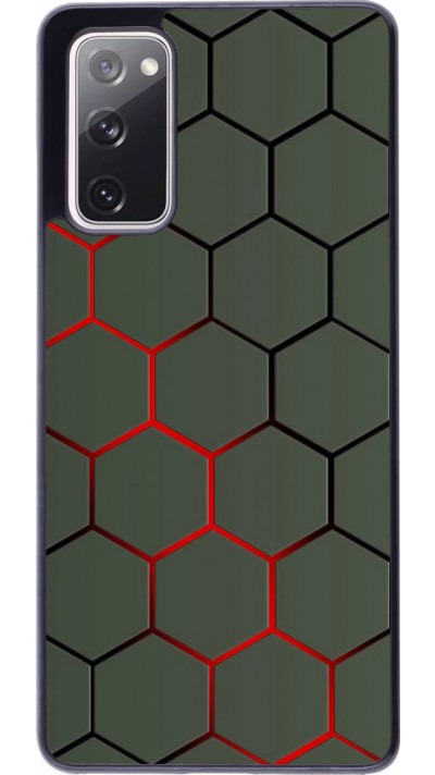 Coque Samsung Galaxy S20 FE - Geometric Line red