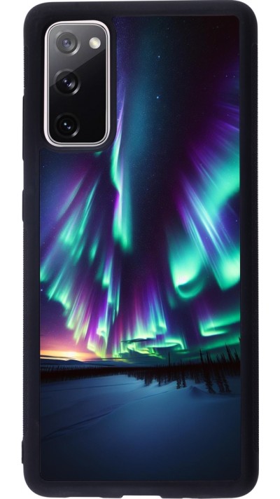 Samsung Galaxy S20 FE 5G Case Hülle - Silikon schwarz Funkelndes Nordlicht