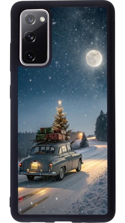 Coque Samsung Galaxy S20 FE 5G - Silicone rigide noir Christmas 25 Car with Tree Xmas