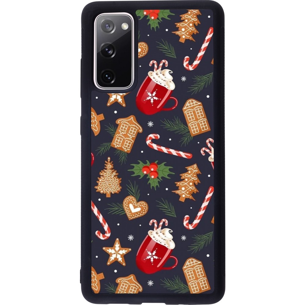 Coque Samsung Galaxy S20 FE 5G - Silicone rigide noir Christmas 25 Pattern Gingerbread House