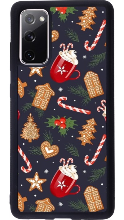 Coque Samsung Galaxy S20 FE 5G - Silicone rigide noir Christmas 25 Pattern Gingerbread House