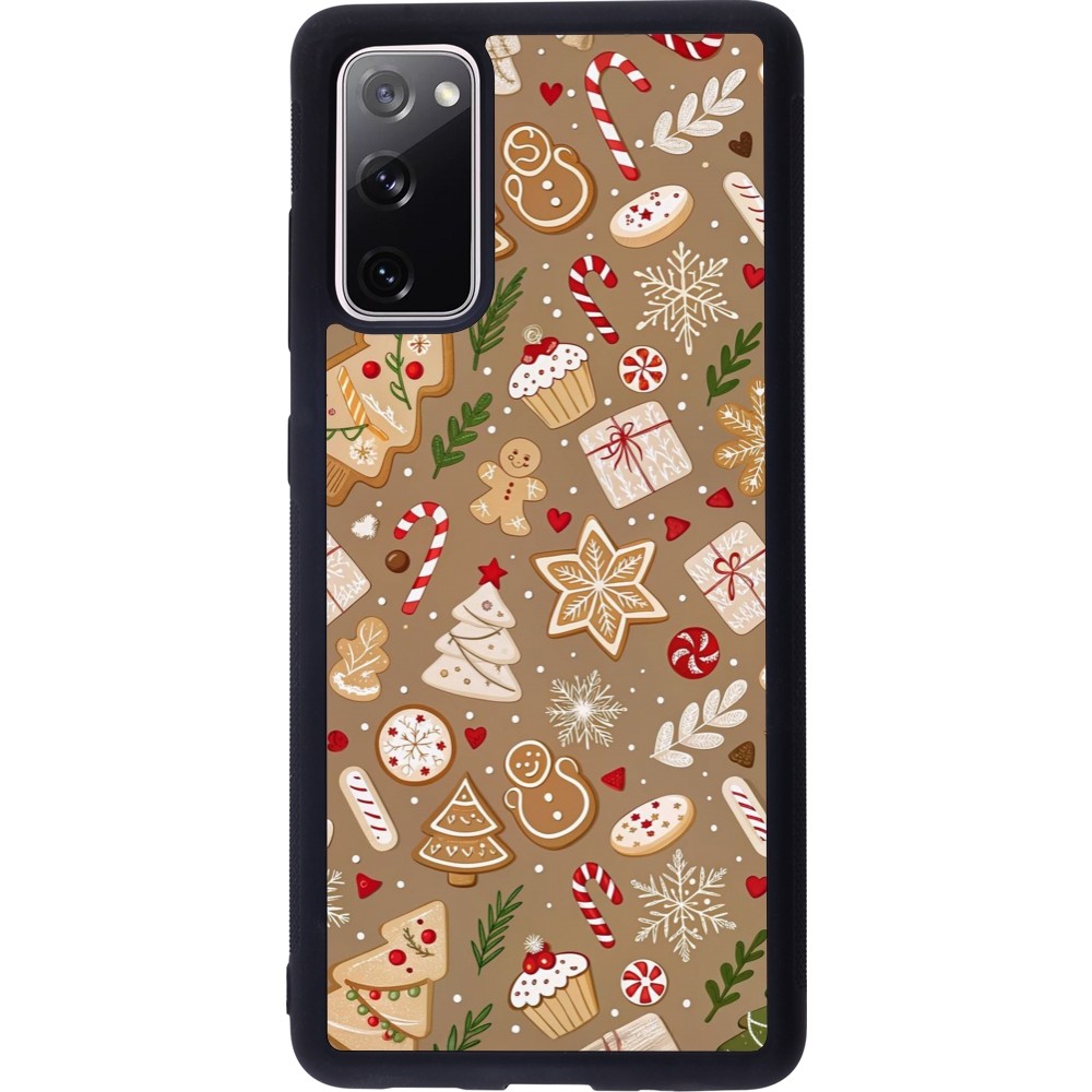 Coque Samsung Galaxy S20 FE 5G - Silicone rigide noir Christmas 25 Pattern Ginger Cookie