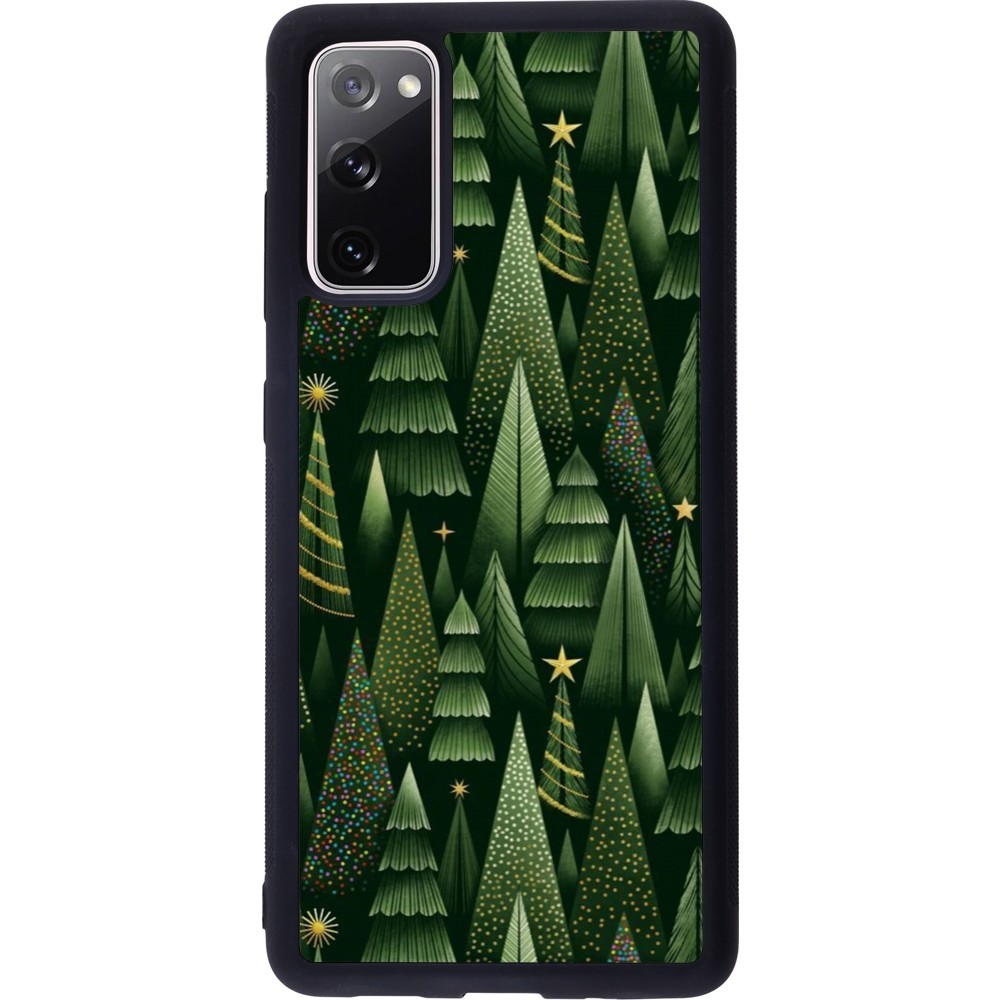 Coque Samsung Galaxy S20 FE 5G - Silicone rigide noir Christmas 25 Pattern Xmas Tree