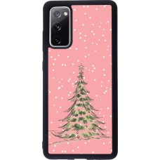 Samsung Galaxy S20 FE 5G Case Hülle - Silikon schwarz Christmas 25 Pink Tree