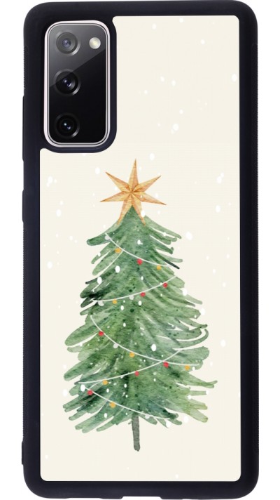 Coque Samsung Galaxy S20 FE 5G - Silicone rigide noir Christmas 25 Sketch Tree