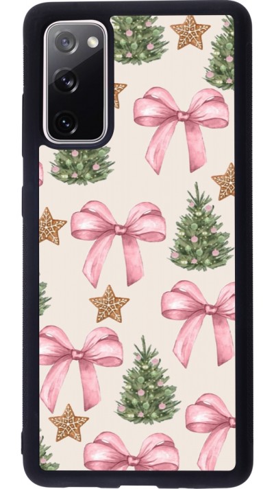 Coque Samsung Galaxy S20 FE 5G - Silicone rigide noir Christmas 25 Vintage Ribbons