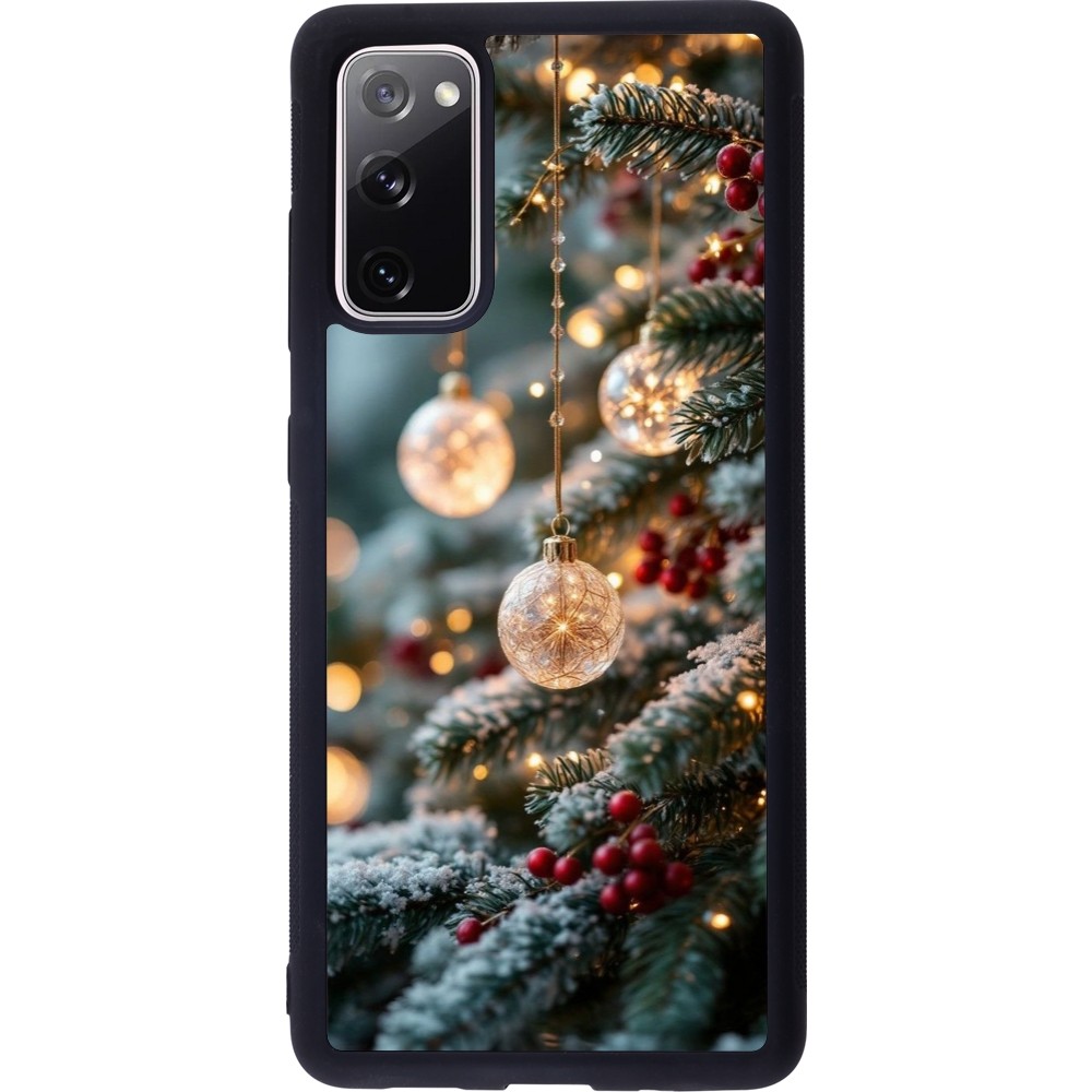 Coque Samsung Galaxy S20 FE 5G - Silicone rigide noir Christmas 25 Xmas Decorated Tree