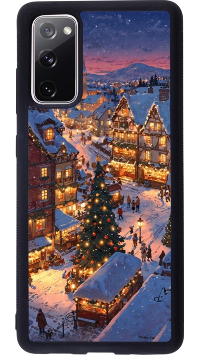 Coque Samsung Galaxy S20 FE 5G - Silicone rigide noir Christmas 25 Xmas Village
