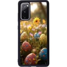 Coque Samsung Galaxy S20 FE 5G - Silicone rigide noir Easter 2026 Decorated eggs