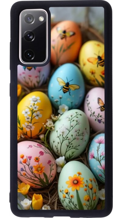 Coque Samsung Galaxy S20 FE 5G - Silicone rigide noir Easter 2026 Eggs with bees