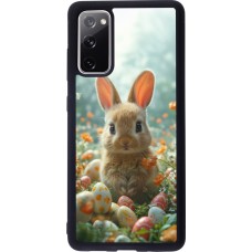 Coque Samsung Galaxy S20 FE 5G - Silicone rigide noir Easter 2026 Rabbit in the garden