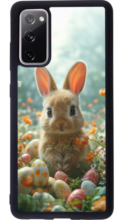 Coque Samsung Galaxy S20 FE 5G - Silicone rigide noir Easter 2026 Rabbit in the garden