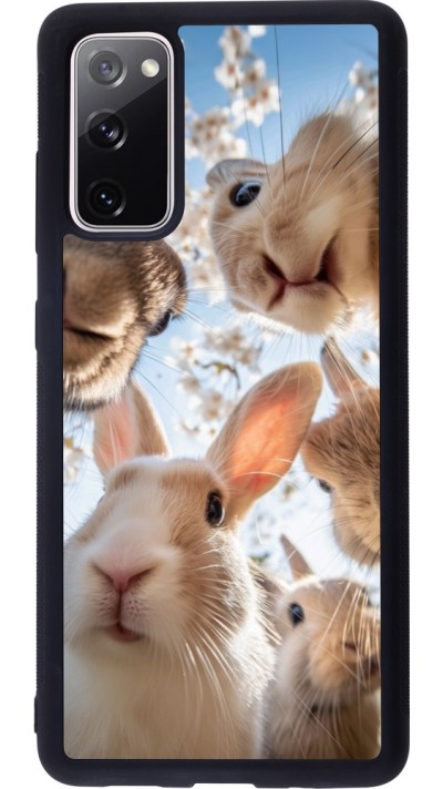 Coque Samsung Galaxy S20 FE 5G - Silicone rigide noir Easter 2026 Rabbits