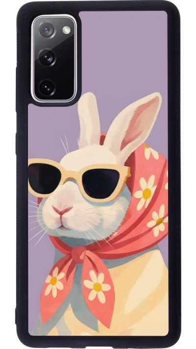 Coque Samsung Galaxy S20 FE 5G - Silicone rigide noir Easter 2026 Rabbit with scarf