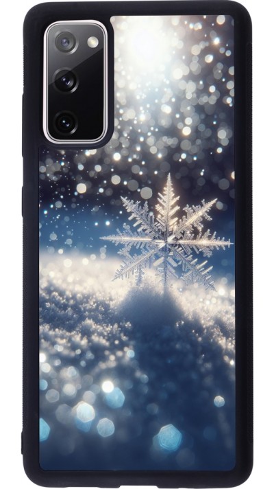 Samsung Galaxy S20 FE 5G Case Hülle - Silikon schwarz Schneeflocke Solar Glanz