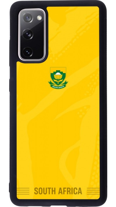 Coque Samsung Galaxy S20 FE 5G - Silicone rigide noir Maillot de football Afrique du Sud 2026 personnalisable