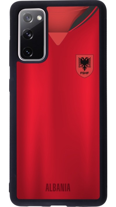 Coque Samsung Galaxy S20 FE 5G - Silicone rigide noir Maillot de football Albanie personnalisable Coque Samsung Galaxy S20 FE 5G - Silicone rigide noir Maillot de football Albanie personnalisable