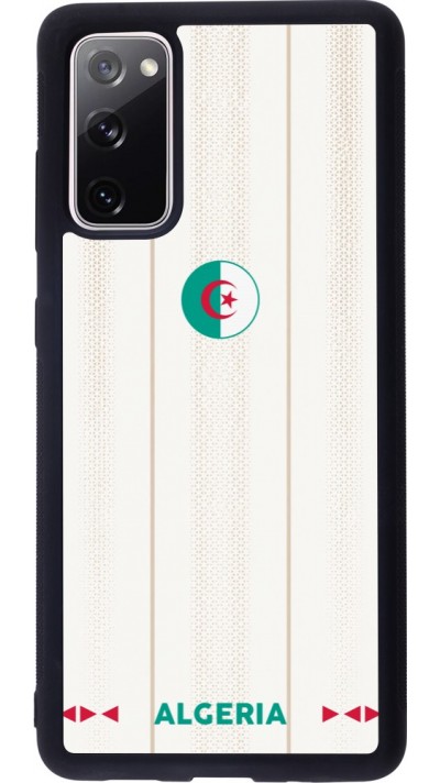 Coque Samsung Galaxy S20 FE 5G - Silicone rigide noir Maillot de football Algérie 2026 personnalisable