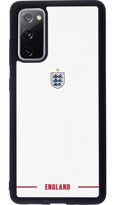 Coque Samsung Galaxy S20 FE 5G - Silicone rigide noir Maillot de football Angleterre 2026 personnalisable