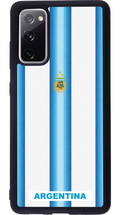 Coque Samsung Galaxy S20 FE 5G - Silicone rigide noir Maillot de football Argentine 2026 personnalisable