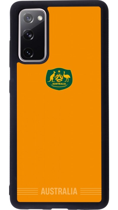 Coque Samsung Galaxy S20 FE 5G - Silicone rigide noir Maillot de football Australie 2026 personnalisable