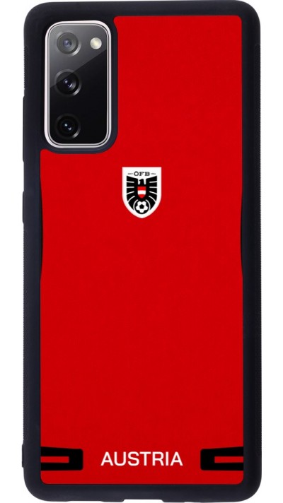 Coque Samsung Galaxy S20 FE 5G - Silicone rigide noir Maillot de football Autriche 2026 personnalisable