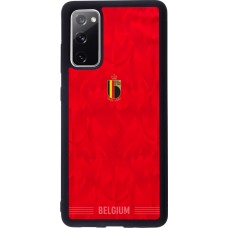 Coque Samsung Galaxy S20 FE 5G - Silicone rigide noir Maillot de football Belgique 2026 personnalisable