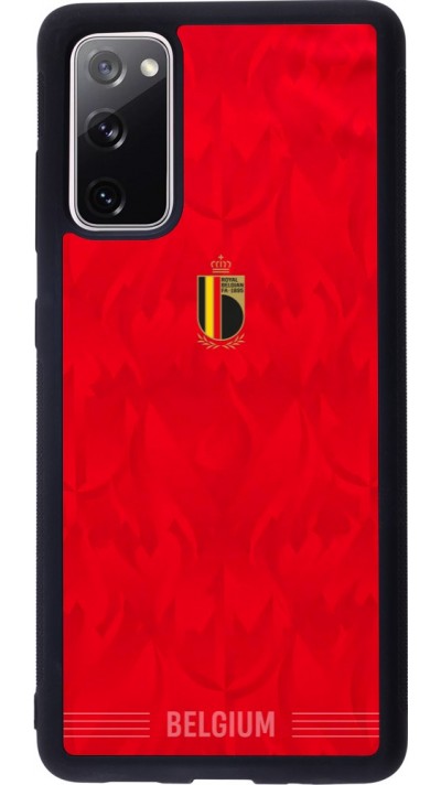 Coque Samsung Galaxy S20 FE 5G - Silicone rigide noir Maillot de football Belgique 2026 personnalisable