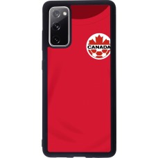 Coque Samsung Galaxy S20 FE 5G - Silicone rigide noir Maillot de football Canada 2022 personnalisable
