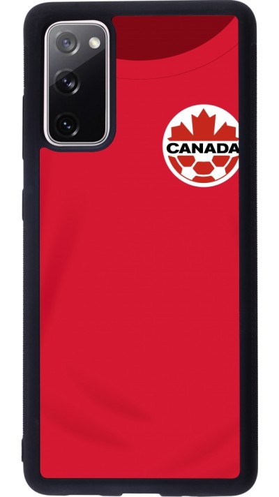 Coque Samsung Galaxy S20 FE 5G - Silicone rigide noir Maillot de football Canada 2022 personnalisable Coque Samsung Galaxy S20 FE 5G - Silicone rigide noir Maillot de football Canada 2022 personnalisable