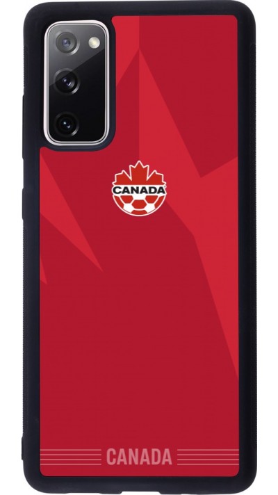 Coque Samsung Galaxy S20 FE 5G - Silicone rigide noir Maillot de football Canada 2026 personnalisable