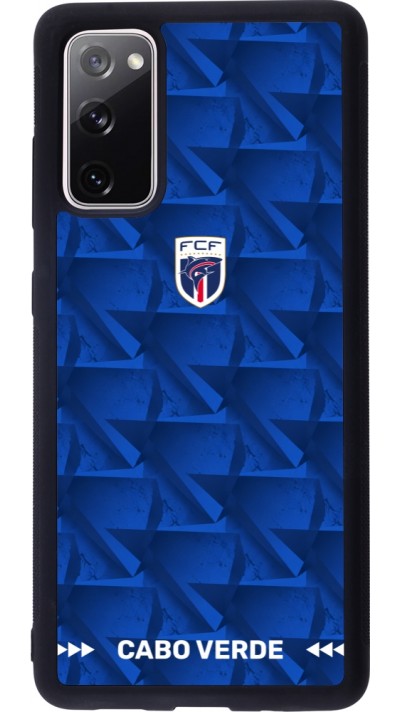 Coque Samsung Galaxy S20 FE 5G - Silicone rigide noir Maillot de football Cap-Vert 2026 personnalisable