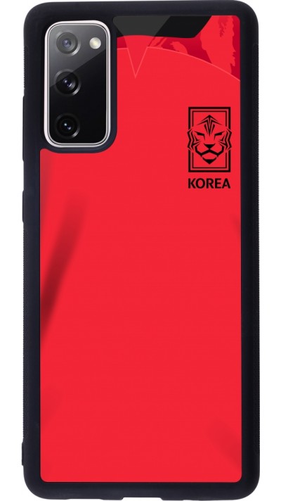 Coque Samsung Galaxy S20 FE 5G - Silicone rigide noir Maillot de football Corée du Sud 2022 personnalisable Coque Samsung Galaxy S20 FE 5G - Silicone rigide noir Maillot de football Corée du Sud 2022 personnalisable