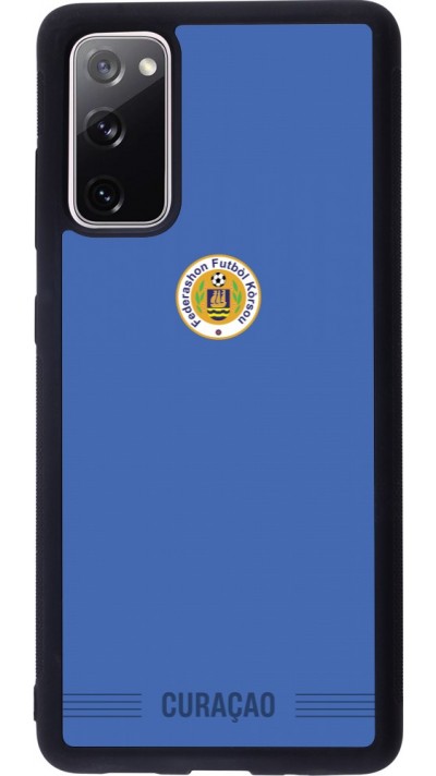 Coque Samsung Galaxy S20 FE 5G - Silicone rigide noir Maillot de football Curaçao 2026 personnalisable