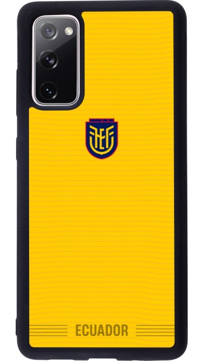 Coque Samsung Galaxy S20 FE 5G - Silicone rigide noir Maillot de football E?quateur 2026 personnalisable