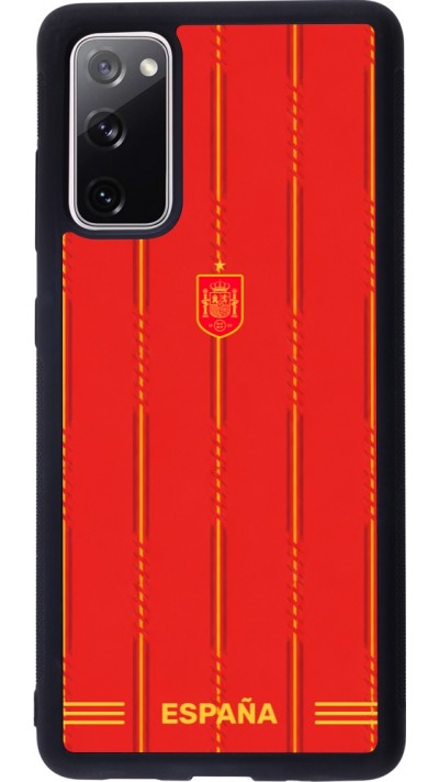 Coque Samsung Galaxy S20 FE 5G - Silicone rigide noir Maillot de football Espagne 2026 personnalisable