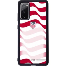 Coque Samsung Galaxy S20 FE 5G - Silicone rigide noir Maillot de football États-Unis 2026 personnalisable