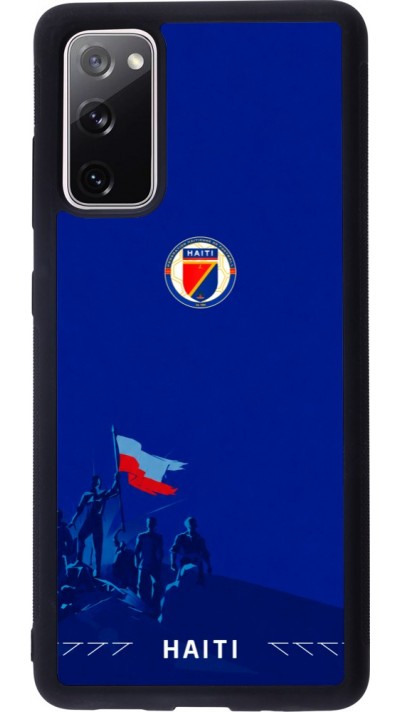 Coque Samsung Galaxy S20 FE 5G - Silicone rigide noir Maillot de football Haiti 2026 personnalisable