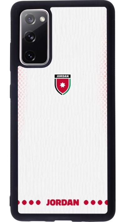 Coque Samsung Galaxy S20 FE 5G - Silicone rigide noir Maillot de football Jordanie 2026 personnalisable