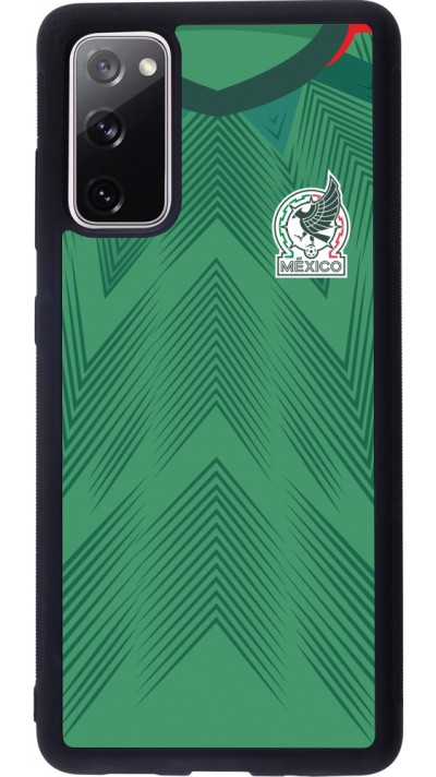 Coque Samsung Galaxy S20 FE 5G - Silicone rigide noir Maillot de football Mexique 2022 personnalisable Coque Samsung Galaxy S20 FE 5G - Silicone rigide noir Maillot de football Mexique 2022 personnalisable