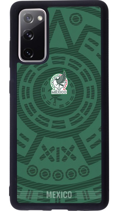 Coque Samsung Galaxy S20 FE 5G - Silicone rigide noir Maillot de football Mexique 2026 personnalisable