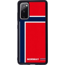 Coque Samsung Galaxy S20 FE 5G - Silicone rigide noir Maillot de football Norvège 2026 personnalisable