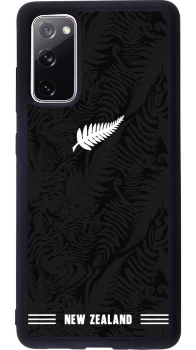 Coque Samsung Galaxy S20 FE 5G - Silicone rigide noir Maillot de football Nouvelle-Zélande 2026 personnalisable