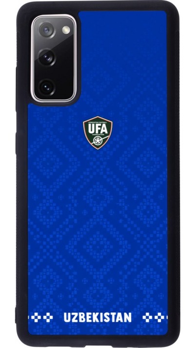 Coque Samsung Galaxy S20 FE 5G - Silicone rigide noir Maillot de football Ouzbékistan 2026 personnalisable