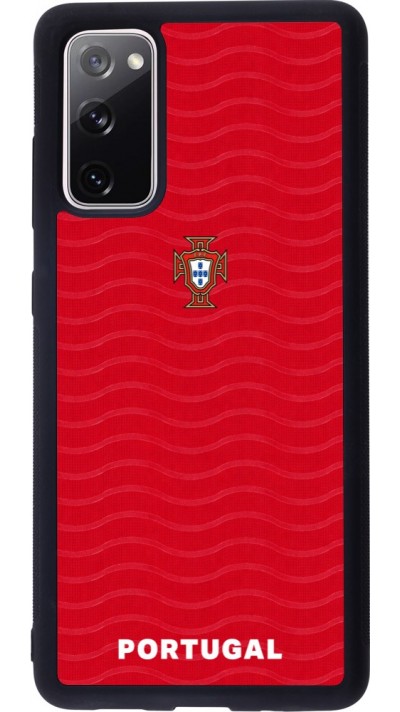 Coque Samsung Galaxy S20 FE 5G - Silicone rigide noir Maillot de football Portugal 2026 personnalisable