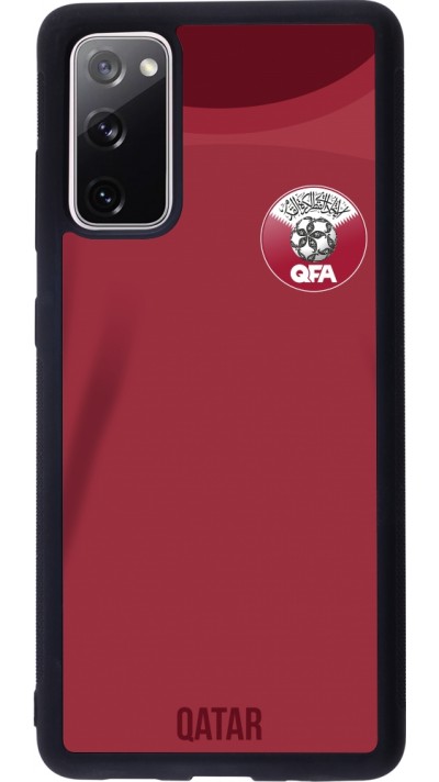 Coque Samsung Galaxy S20 FE 5G - Silicone rigide noir Maillot de football Qatar 2022 personnalisable Coque Samsung Galaxy S20 FE 5G - Silicone rigide noir Maillot de football Qatar 2022 personnalisable