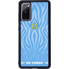 Coque Samsung Galaxy S20 FE 5G - Silicone rigide noir Maillot de football RD Congo 2026 personnalisable