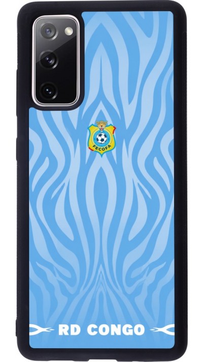 Coque Samsung Galaxy S20 FE 5G - Silicone rigide noir Maillot de football RD Congo 2026 personnalisable