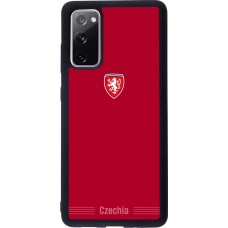 Coque Samsung Galaxy S20 FE 5G - Silicone rigide noir Maillot de football Répuplique Tchèque 2026 personnalisable